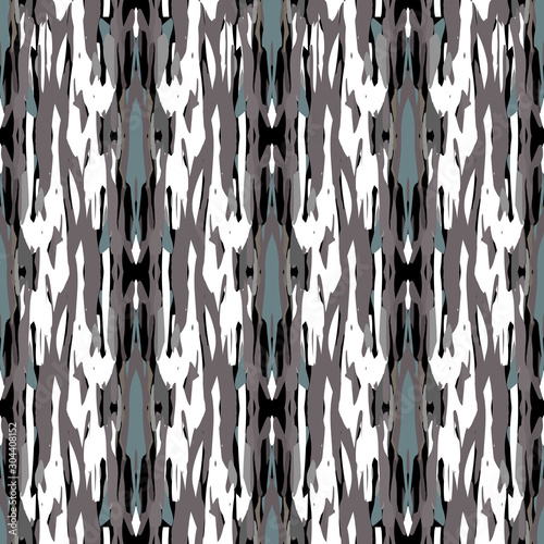 Hand Drawn, Paint Texture. Shibori Seamless 