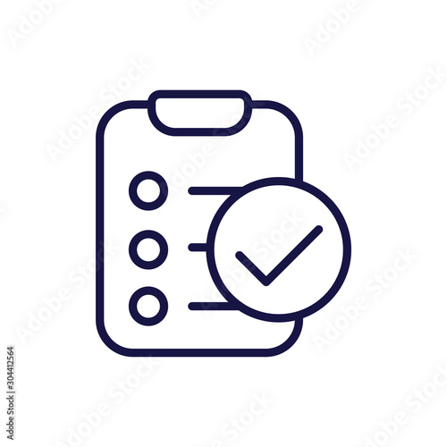 In Compliance Icon with paper, checks & list