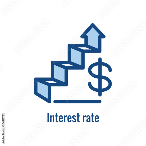 Investment or Banking Icon that shows increase in amount
