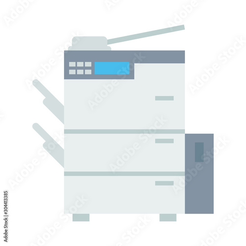 Photocopier Vector illustration. Modern flat design graphic elements. 