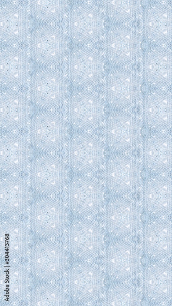 Seamless Pattern (Triangle shapes, White Star Light on Blue Textile, Wooden Pattern)