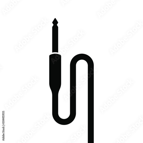 Audio jack symbol. audio plug icon. recording equipment icon.