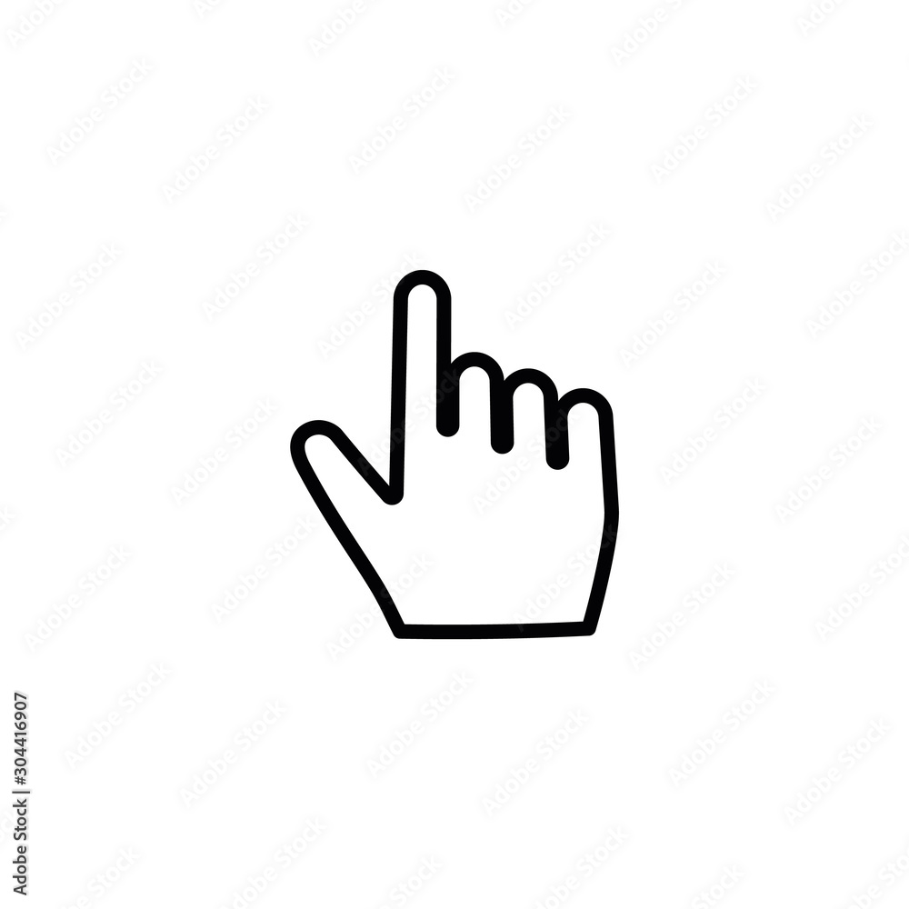 click icon. vector flat illustration click icon. vector flat illustration