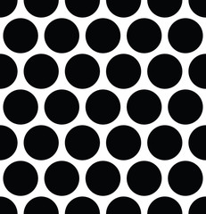 Acrylglasbilder Polka-Dot-Muster Geometrische schwarze Punkte dreieckig angeordnet  © pyty
