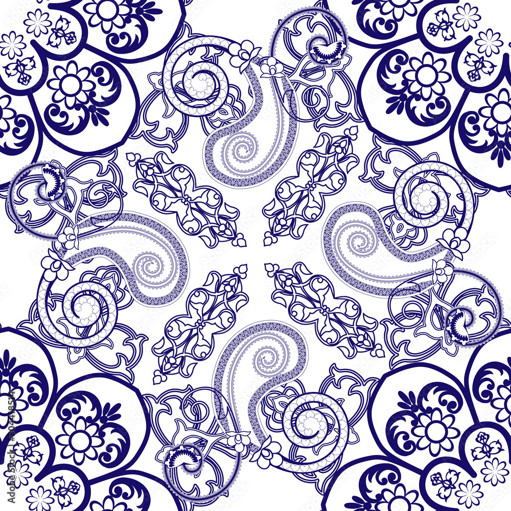Turkish cucumber in a seamless pattern on a monochrome background Turkish cucumber in a seamless pattern on a monochrome background