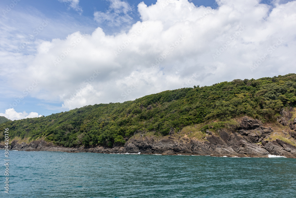 sea view on sunny day from yacht cruise at Phuket, Thailand sea view on sunny day from yacht cruise at Phuket, Thailand