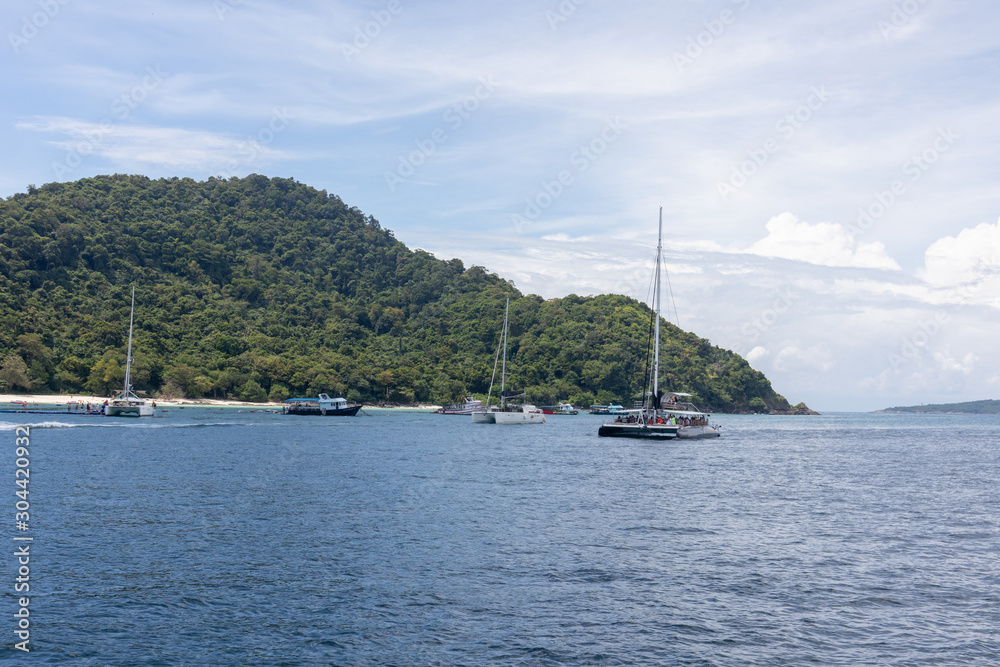 luxury yacht cruise on the sea at Phuket, Thailand luxury yacht cruise on the sea at Phuket, Thailand