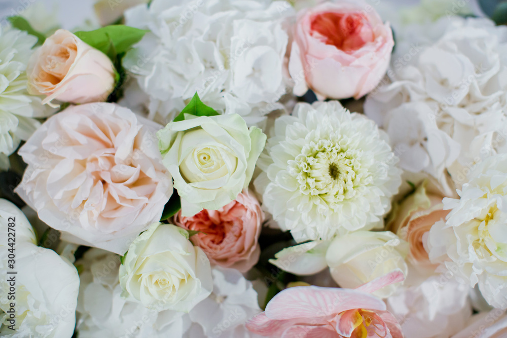 beautiful flower composition with white and pink flowers beautiful flower composition with white and pink flowers