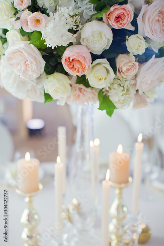 beautiful flowers compositions and candles © aprilante