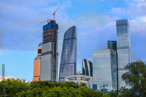 buildings of the Moscow business center Moscow City