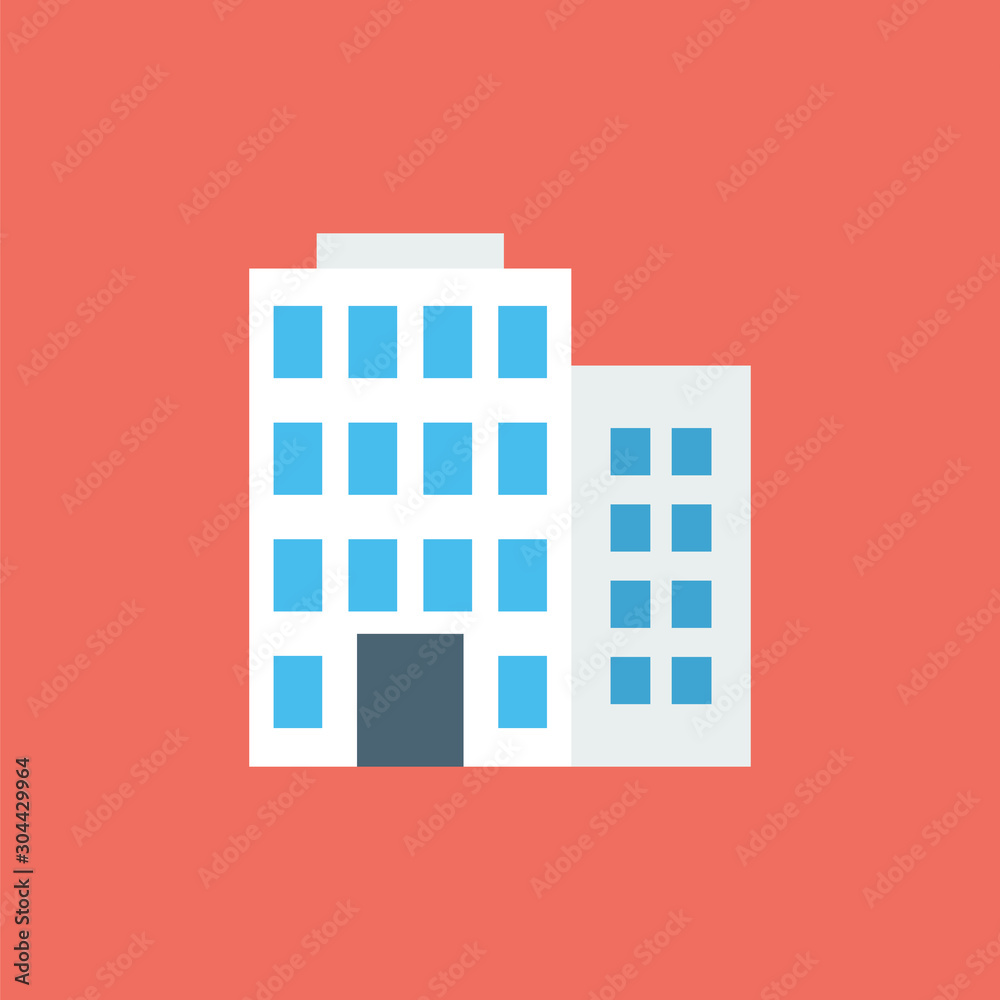 Building Vector illustration. Modern flat Icon for Business & Office. Building Vector illustration. Modern flat Icon for Business & Office.