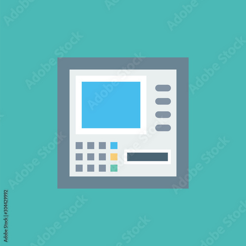 Atm Machine Vector illustration. Modern flat Icon for Business & Office. 