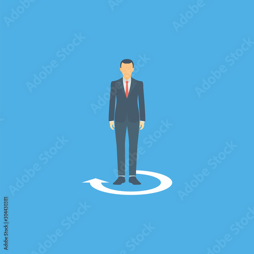 Businessman Vector illustration. Modern flat Icon for Business & Office. 