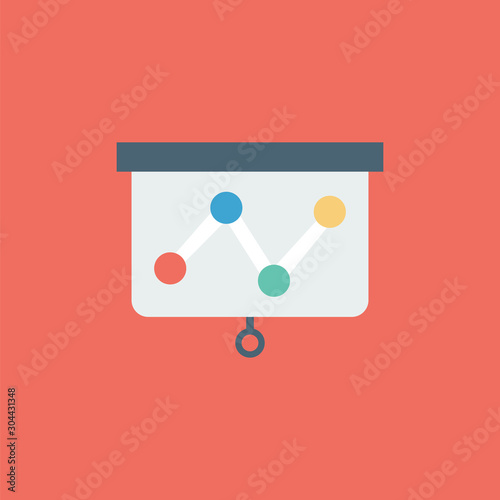 Flipchart Vector illustration. Modern flat Icon for Business & Office. 