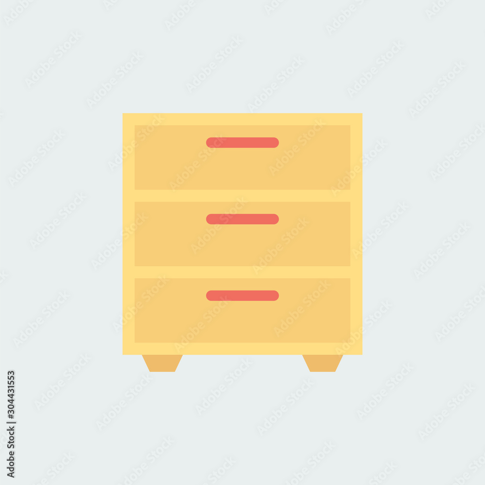 Chest of Drawers Vector illustration. Modern flat Icon for Business & Office. Chest of Drawers Vector illustration. Modern flat Icon for Business & Office.