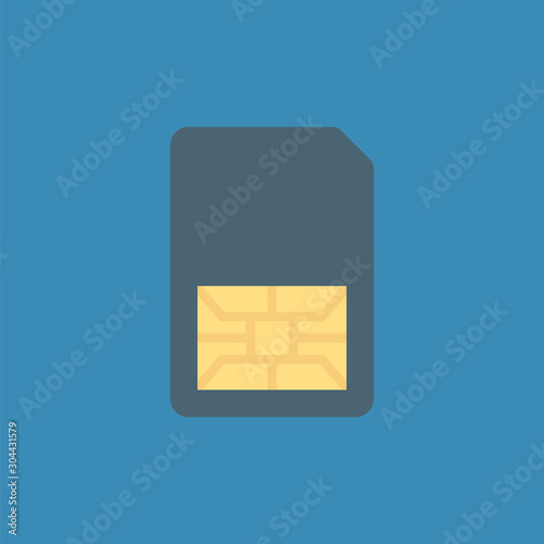 Sim Vector illustration. Modern flat Icon for Business & Office. 