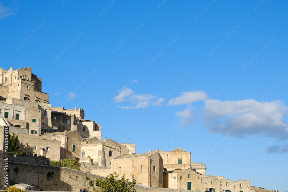 Houses in tuff stone from the city of Matera. Many homes are transformed into hotels and B & Bs.