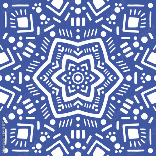 Hand drawn Decoration Tile. Mandala Ornament.
