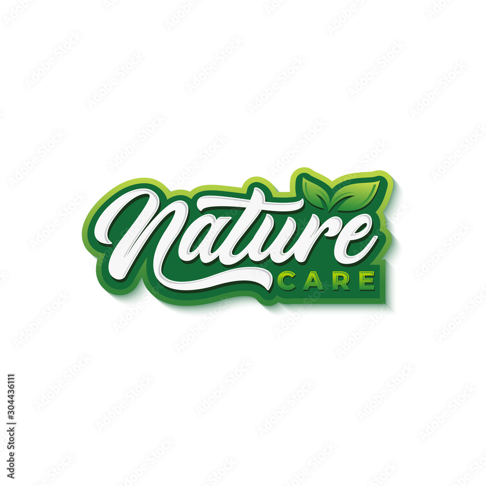 Natural food typography logo design vector Natural food typography logo design vector
