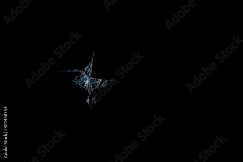 abstraction crack on broken glass and mirror on an isolated background