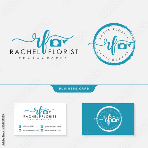 initial rf feminine logo collections template premium vector