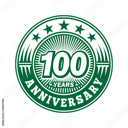 100 years logo. One hundred years anniversary celebration logo design. Vector and illustration.