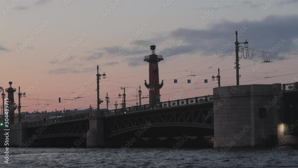 View of the Peter-Pavel's Fortress across the Neva River in St. Petersburg , Russia View of the Peter-Pavel's Fortress across the Neva River in St. Petersburg , Russia