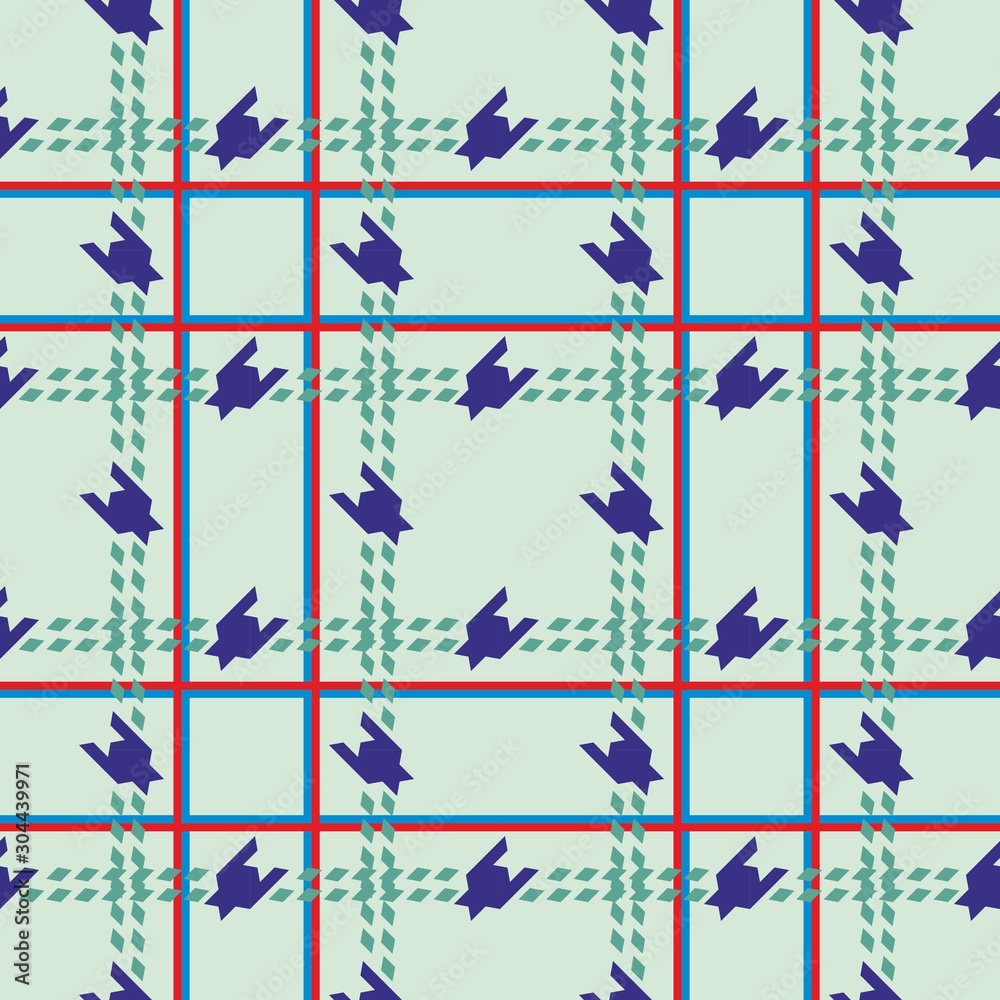 Fototapeta premium seamless vector tartan plaid pattern,goose foot background,fabric texture