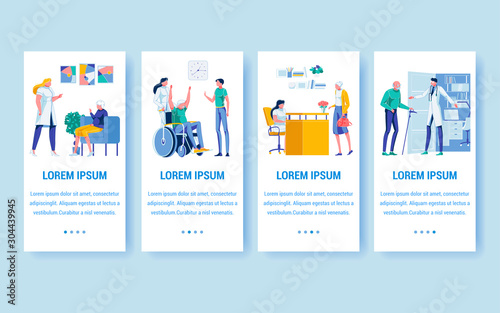Medicine and Healthcare for Elderly People Flat.