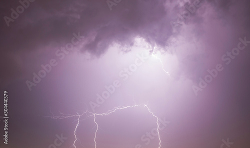 lightning discharge during thunderstorms