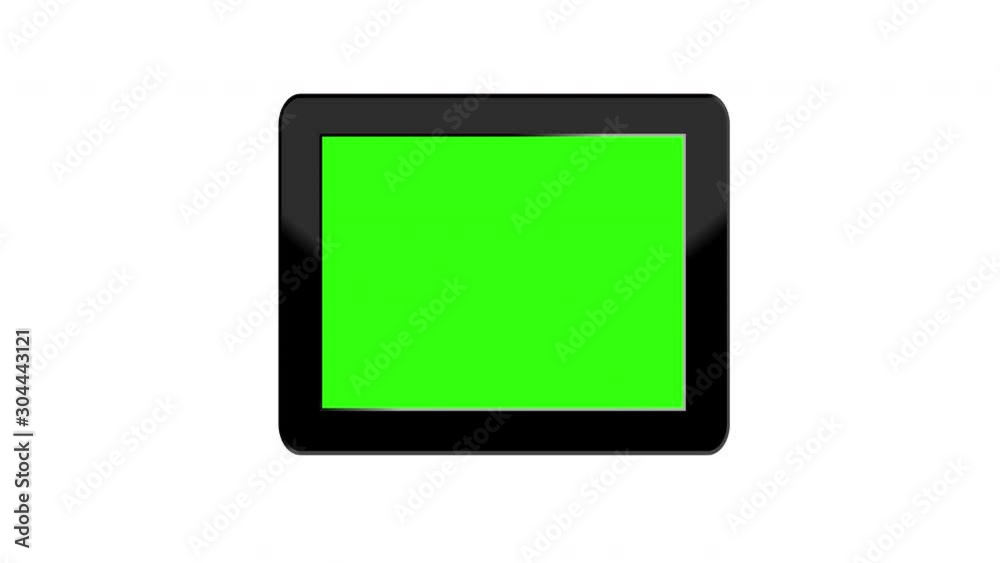 hand moves on the tablet screen. green screen hand moves on the tablet screen. green screen