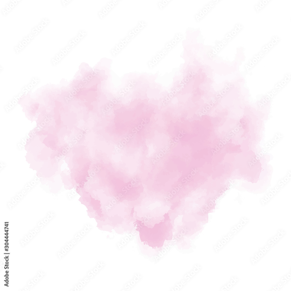 Abstract watercolor, delicate and soft background. Subtle paint splash on white paper background. Pastel Pink Vector Illustration. EPS 8. Light and delicate stain. 
