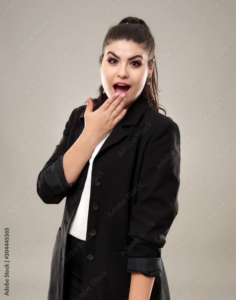 Surprised businesswoman closeup Surprised businesswoman closeup