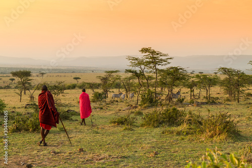 bush walk with Maasais in kenya photo