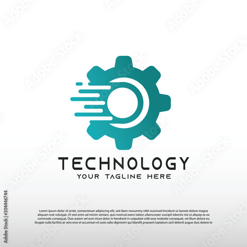 Gear icon or machine engineering technology logo or cogwheel symbol