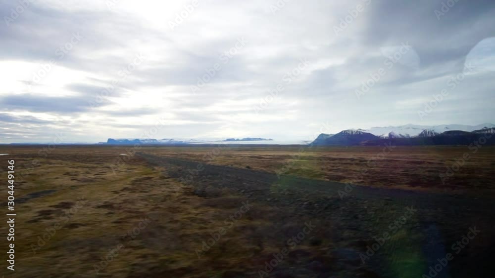 Iceland glacier from far away view smaller melting from glocbal warming Iceland glacier from far away view smaller melting from glocbal warming