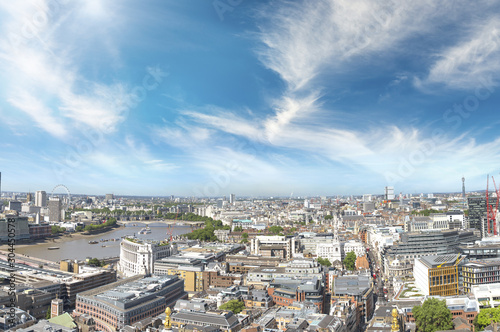 London, United Kingdom. Aerial city view at dusk © jovannig