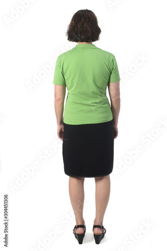 full portrait of woman on white background © curto
