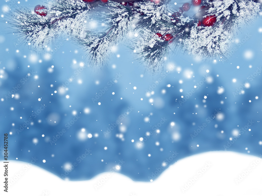 winter christmas background with snow and fir branches frame winter christmas background with snow and fir branches frame