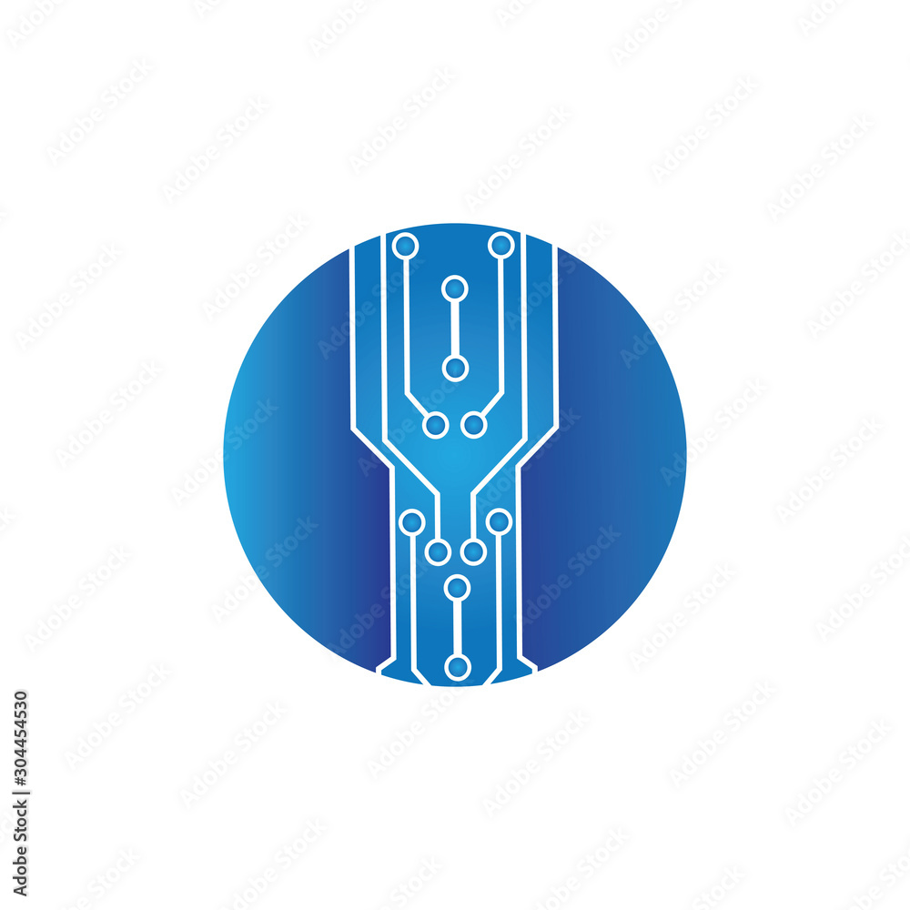 circuit in the circle icon.technology logo design template symbol icon vector-vector circuit in the circle icon.technology logo design template symbol icon vector-vector
