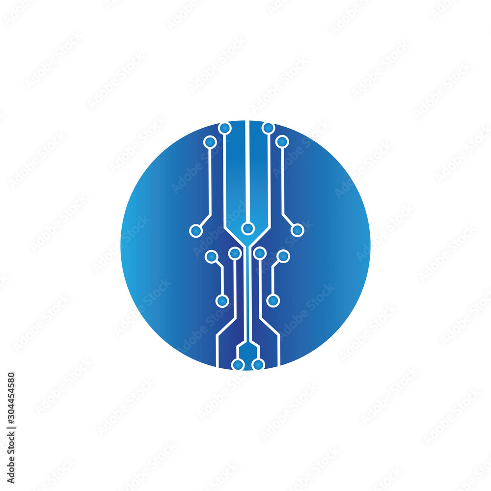 circuit in the circle icon.technology logo design template symbol icon vector-vector circuit in the circle icon.technology logo design template symbol icon vector-vector