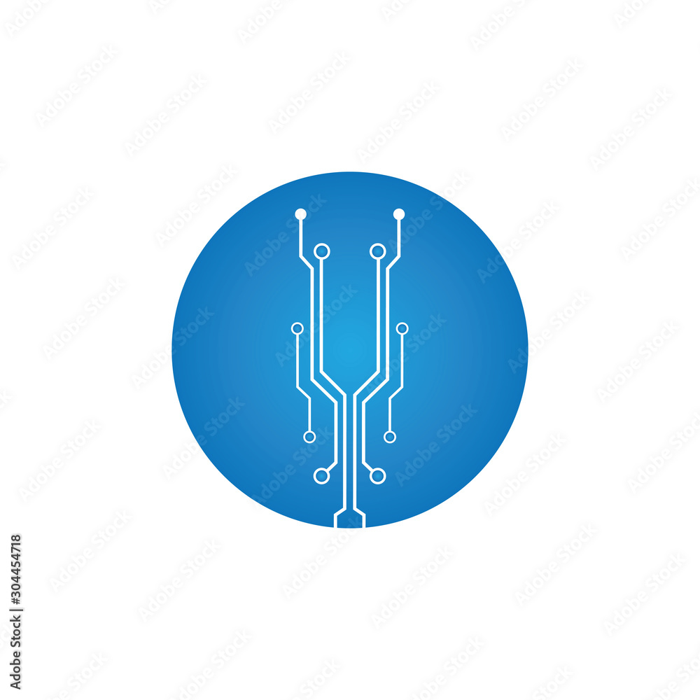 circuit in the circle icon.technology logo design template symbol icon vector-vector circuit in the circle icon.technology logo design template symbol icon vector-vector