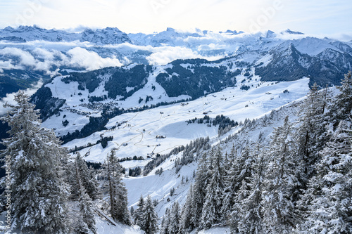 Berglandschaft aus der Sicht des Stanserhorns, Nidwalden, Schweiz