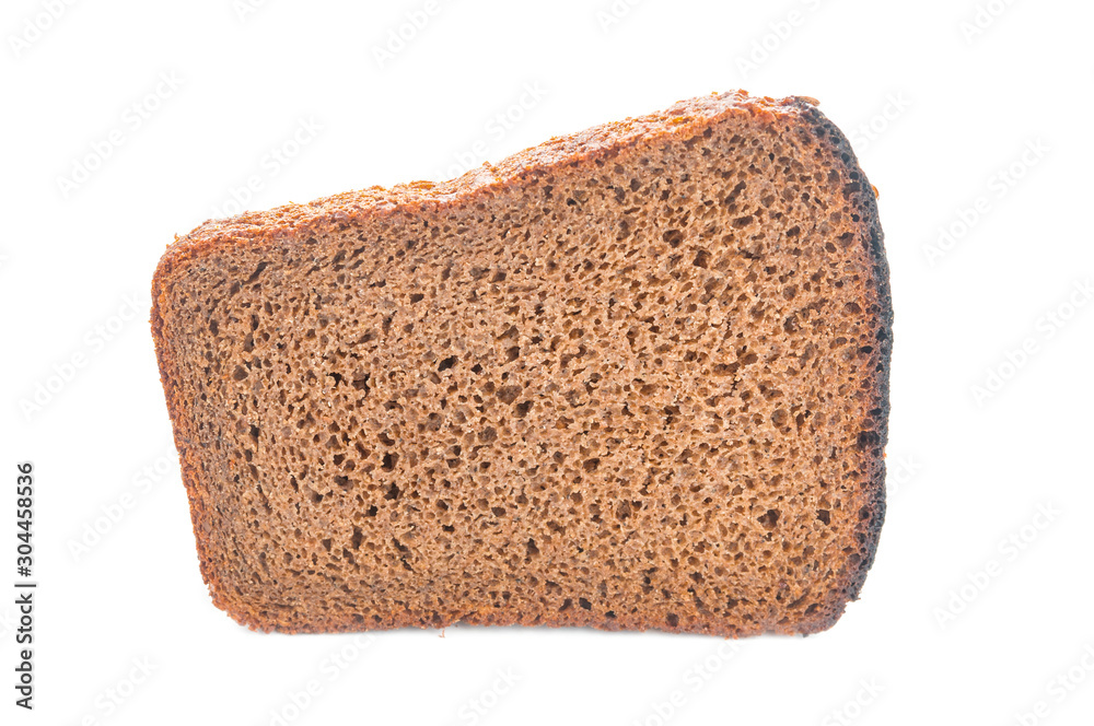 Sliced rye bread close up on white background Sliced rye bread close up on white background