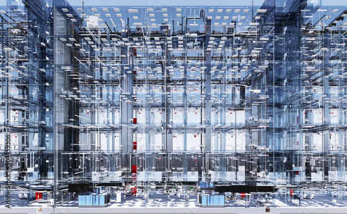 Conceptual visualization of the BIM model of the building	