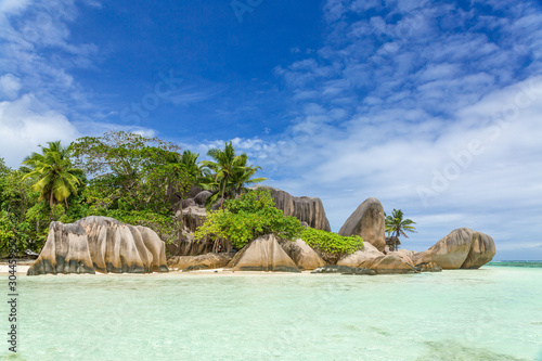 anse source d'argent beach in La Digue Seychelles