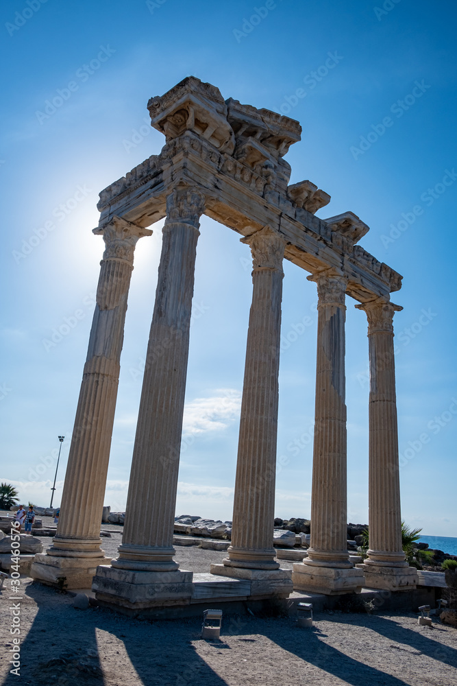 Apollon temple in old town Side, Antalya