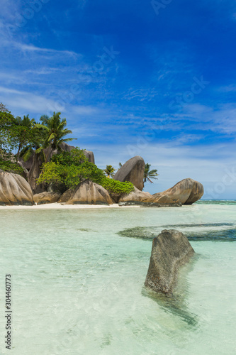 anse source d'argent beach in La Digue Seychelles © roca83