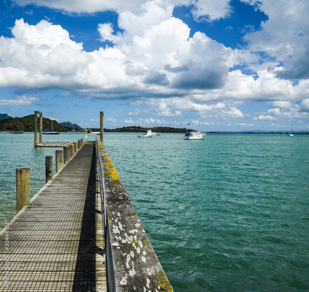 Obraz premium jetty into the sea, new zealand