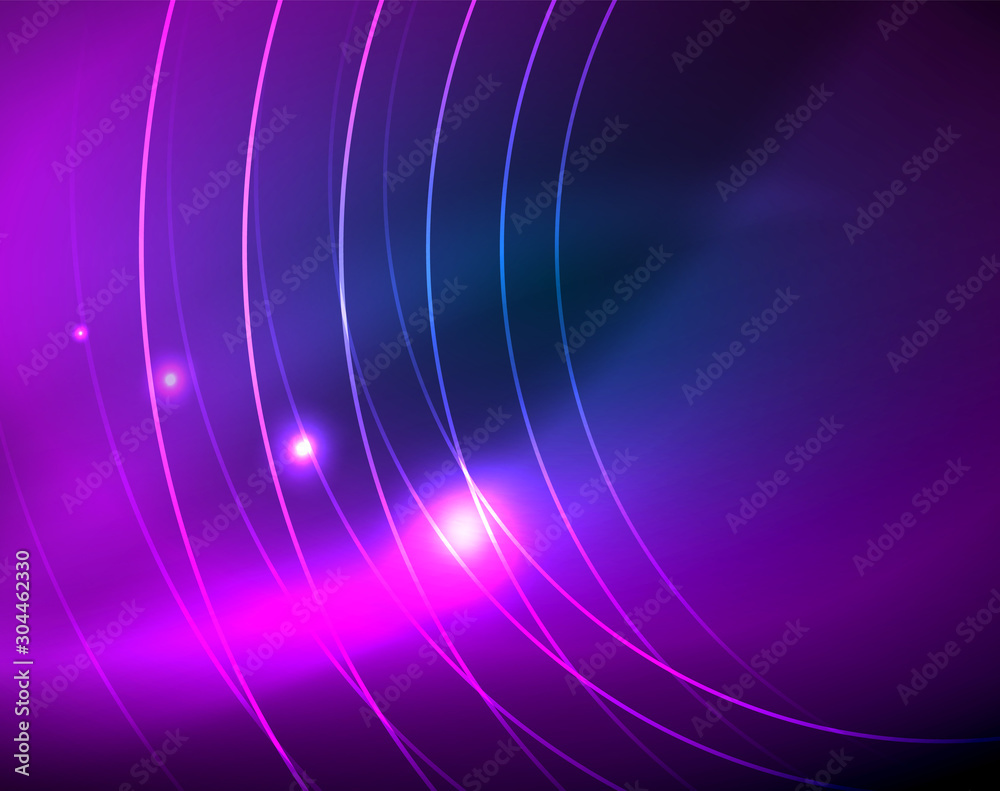 Blue neon circles, abstract circular lines. Glowing circle abstract pattern background Blue neon circles, abstract circular lines. Glowing circle abstract pattern background